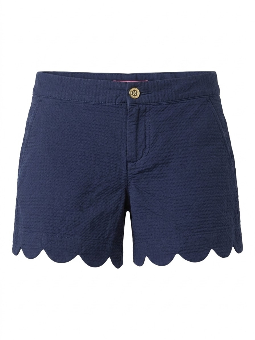 Lilly Pulitzer Navy Scalloped Hem Bermuda Shorts
